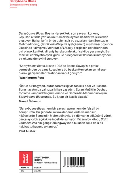 Saraybosna Blues - Semezdin Mehmedinoviç fiyatları