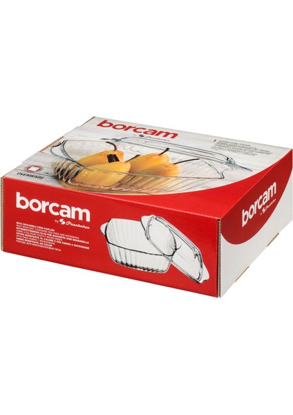 Borcam Kapaklı Kare Fırın Kabı 23 x 19 cm