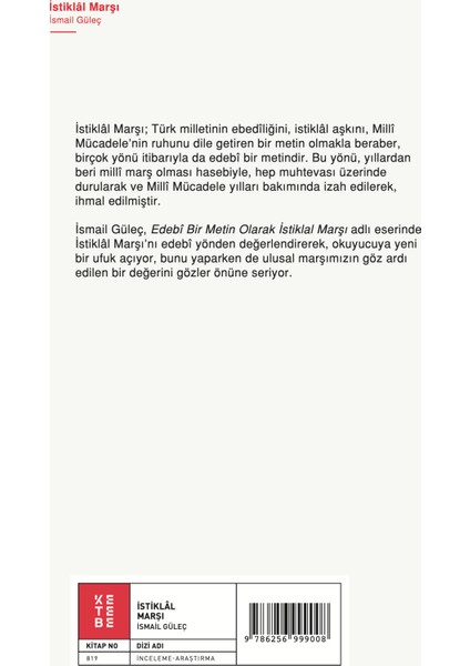 Edebî Bir Metin Olarak İstiklâl Marşı - İsmail Güleç modelleri