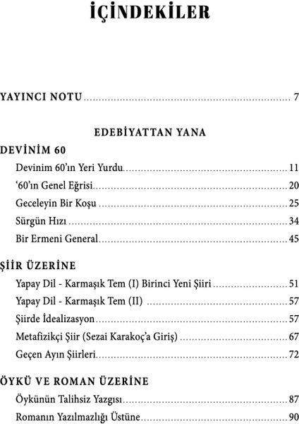 Edebiyattan Yana - Eser Gürson modelleri