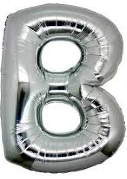 B Harf Folyo Balon Gümüş Renk 40 Inç (4887)