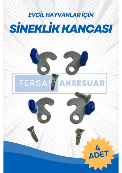 Evcil Hayvanlar Için 4 Adet Metal Sineklik Kancası
