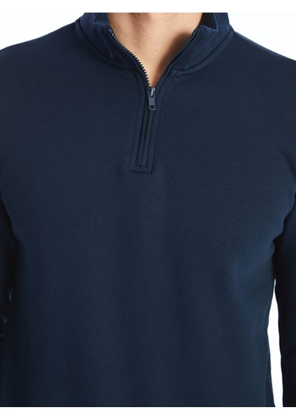 Yeni Sezon Dik Yaka Uzun Kollu Erkek Kalın Sweatshirt fırsatları