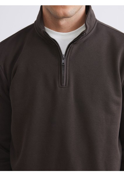 Yeni Sezon Dik Yaka Uzun Kollu Erkek Kalın Sweatshirt modelleri