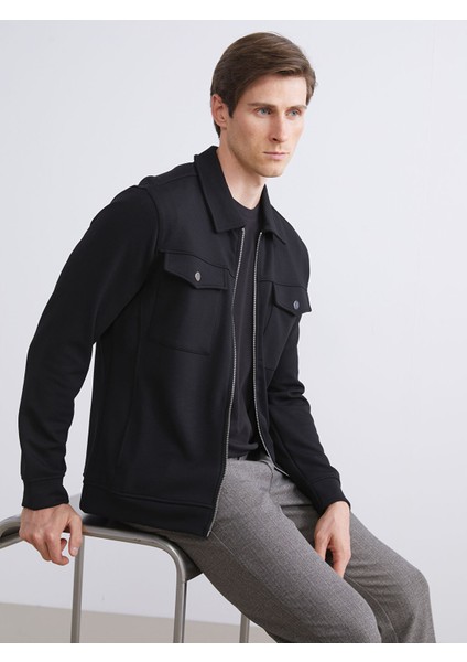 Yeni Sezon Standart Kalıp Gömlek Yaka Erkek Ceket