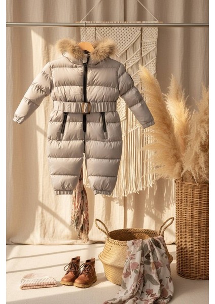 Bebek Kozmonot Tulum Kürk Kapşonlu Gri fırsatları