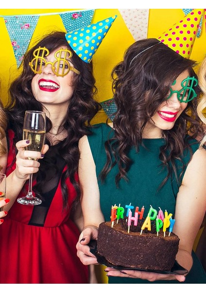 Dolar Şekilli Metalize Parti Gözlüğü 6 Adet (4887) indirimleri