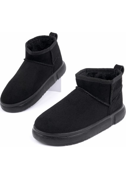 Tazzy Kadın Kalın Taban Içi Tüylü Günlük Mini Yarım Bot