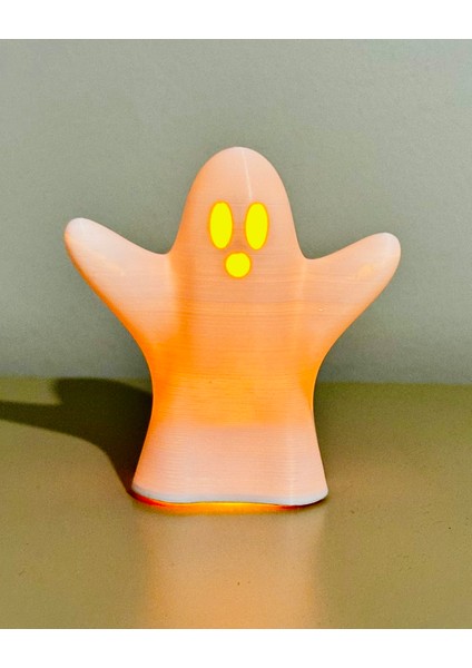 El Yapımı 3D Baskı Hayalet Mumluk-Halloween Dekorasyonu-Cadılar Bayramı Temalı-Beyaz-02 fırsatları