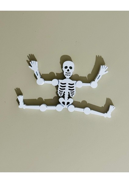 Hareketli 3D Iskelet Figür – Pla Malzeme, Halloween Dekoru, 3D Yazıcı Üretimi-Beyaz fırsatları