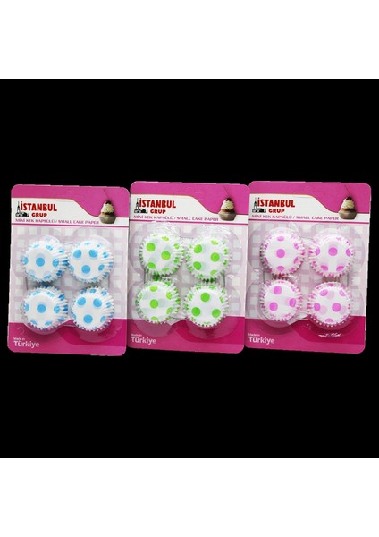 Mini Muffin Kağıt Kek Kapsülü - Paket Içinde 60 Adet Vardır (4887)