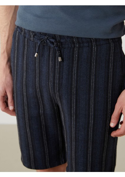 Yeni Sezon Standart Kalıp Çizgili Erkek Şort modelleri