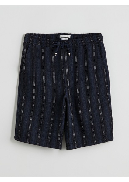 Yeni Sezon Standart Kalıp Çizgili Erkek Şort indirimleri