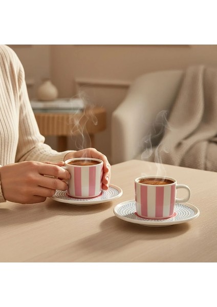 Mental 4 Parça 2 Kişilik Kahve Takımı 6566