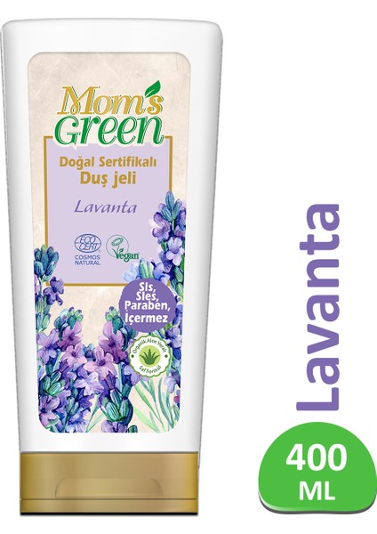 Doğal Sertifikalı Duş Jeli - Lavantalı 400 ml