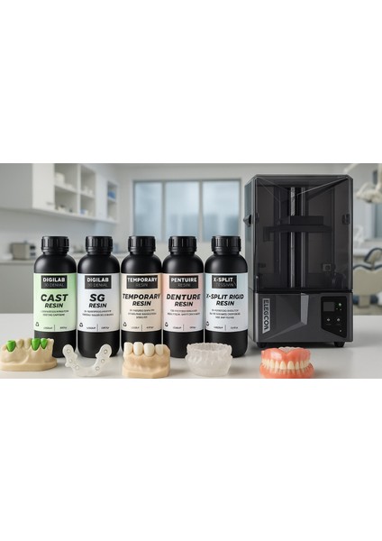 DİGİLAB 3D STORE/Denture Base Resın / Dental Resın/3d Dental Prınter Resın sla&dlp modelleri