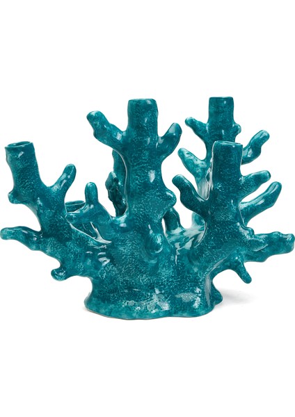 Turkuaz Mercan Formlu Şamdan fiyatları