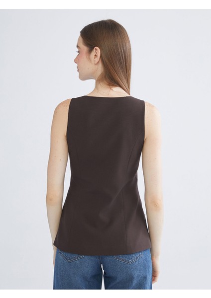 Yeni Sezon Kare Yaka Kadın Klasik Yelek fırsatları