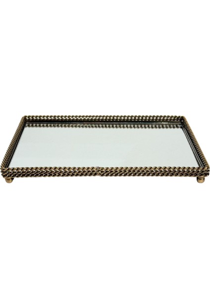 Eskitme Zincir Ithal Tepsi Dikdörtgen