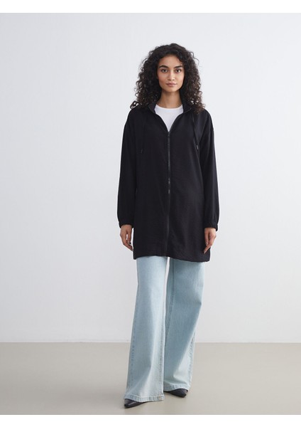 Yeni Sezon Kapüşonlu Oversize Kadın Fermuarlı Sweatshirt fiyatları