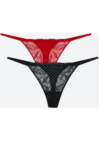 Yeni Sezon Dantelli Tanga Külot 2'li