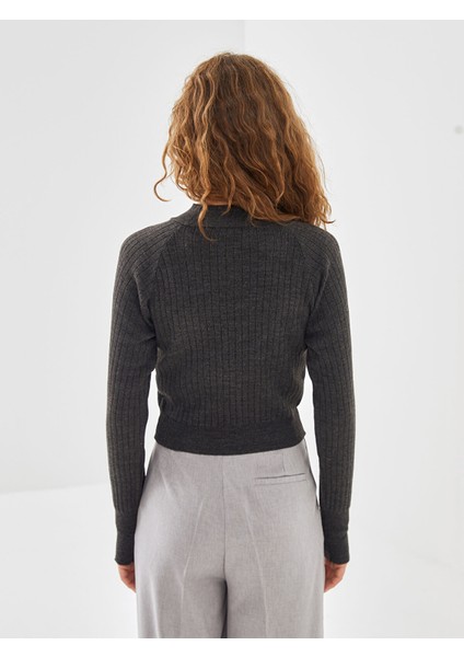 Yeni Sezon Yarım Balıkçı Yaka Dokulu Kadın Triko Kazak fırsatları