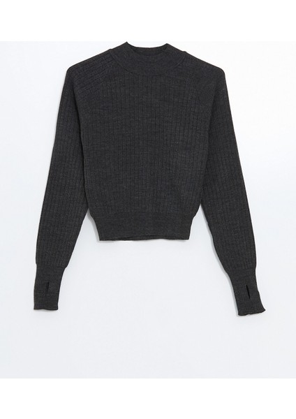 Yeni Sezon Yarım Balıkçı Yaka Dokulu Kadın Triko Kazak indirimleri