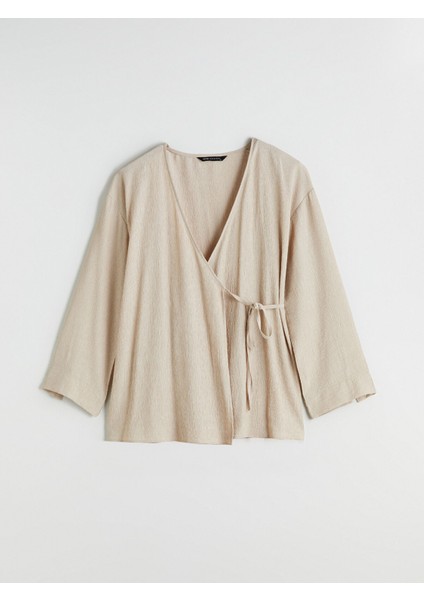 Yeni Sezon Kruvaze Yaka Dokulu Kadın Kimono indirimleri