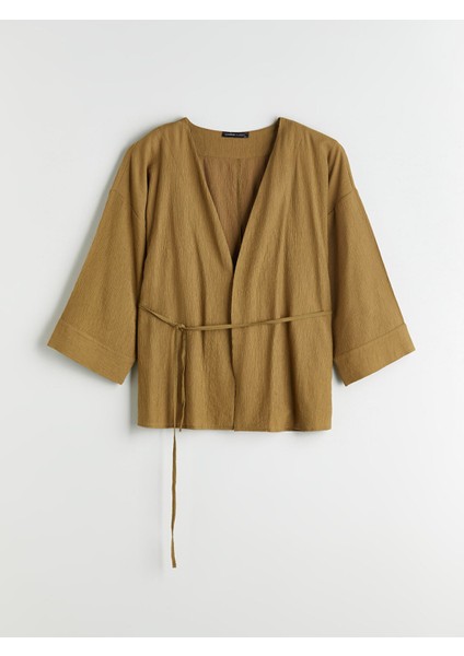 Yeni Sezon Kruvaze Yaka Dokulu Kadın Kimono indirimleri