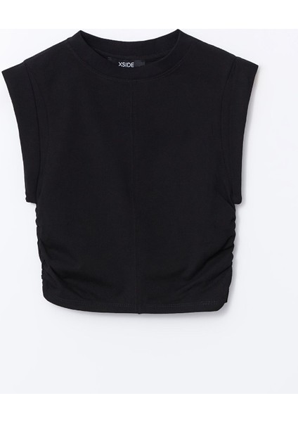 Yeni Sezon Bisiklet Yaka Büzgülü Crop modelleri