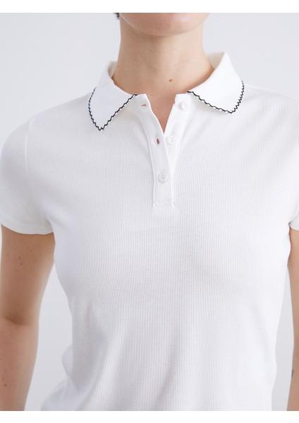 Yeni Sezon Polo Yaka Kadın Tişört modelleri