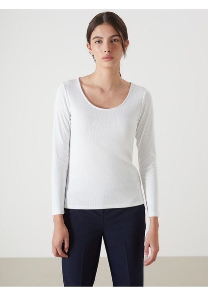 Yeni Sezon U Yaka Dokulu Kadın Body