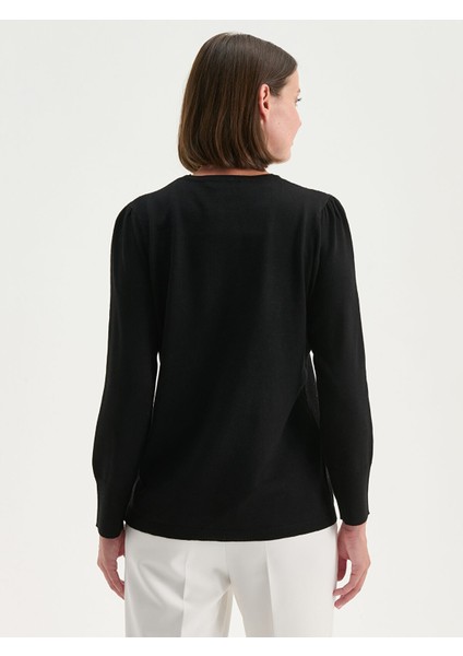 Yeni Sezon Bisiklet Yaka Taşlı Kadın Triko Kazak fırsatları