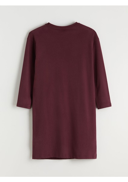 Yeni Sezon Petite Bisiklet Yaka Baskılı Kadın Gecelik fiyatları