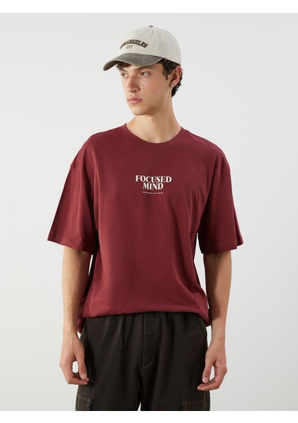 Yeni Sezon Bisiklet Yaka Baskılı Penye Erkek Tişört