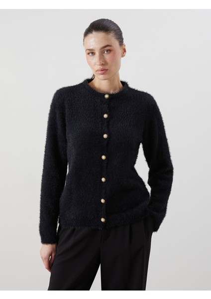 Yeni Sezon Bisiklet Yaka Kadın Triko Hırka