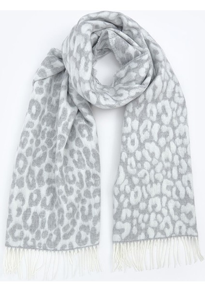 Yeni Sezon Desenli Püsküllü Kadın Atkı