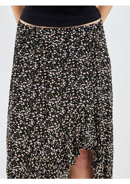 Yeni Sezon Beli Lastikli Çiçekli Kadın Etek indirimleri