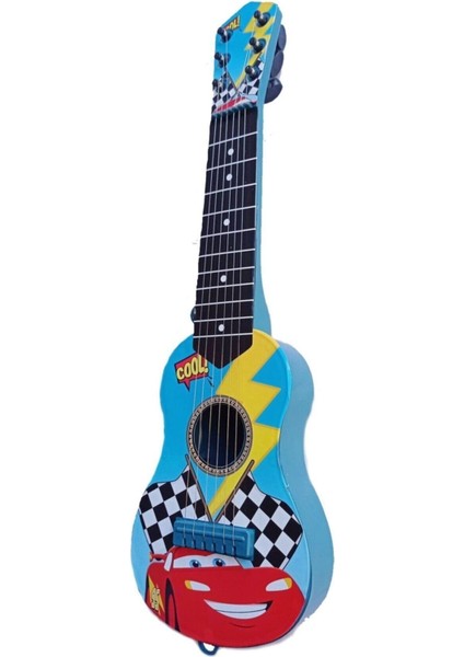 Oyuncak 6 Telli Arabalı Gitar 50 Cm. Cars Okul Gösteri Gitarı