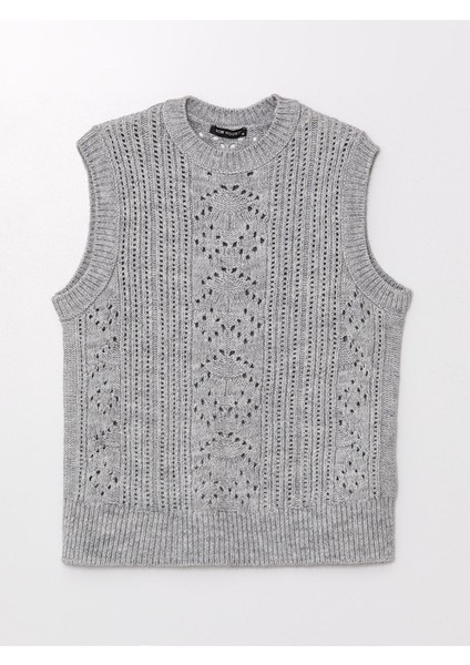 Yeni Sezon Bisiklet Yaka Ajurlu Kadın Triko Süveter indirimleri