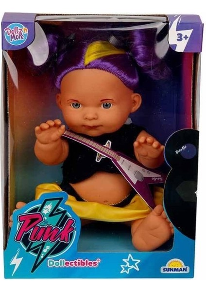 Punkçı Bebek Figürü 25 cm - Mor Saçlı (Lisinya) fiyatları