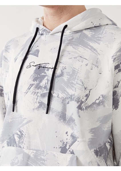 Yeni Sezon Uzun Kollu Baskılı Erkek Kalın Hoodie modelleri