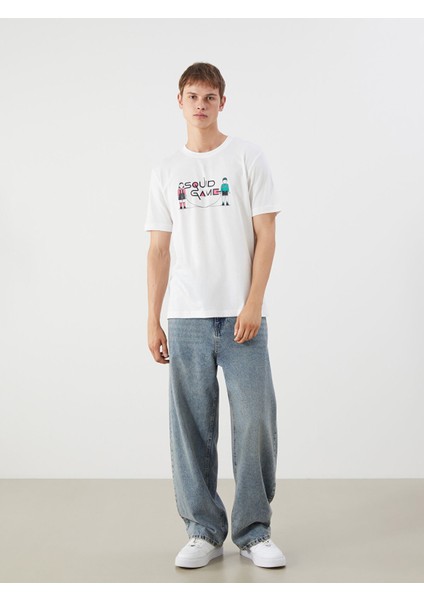 Yeni Sezon Bisiklet Yaka Squid Game Baskılı Penye Erkek Tişört fiyatları