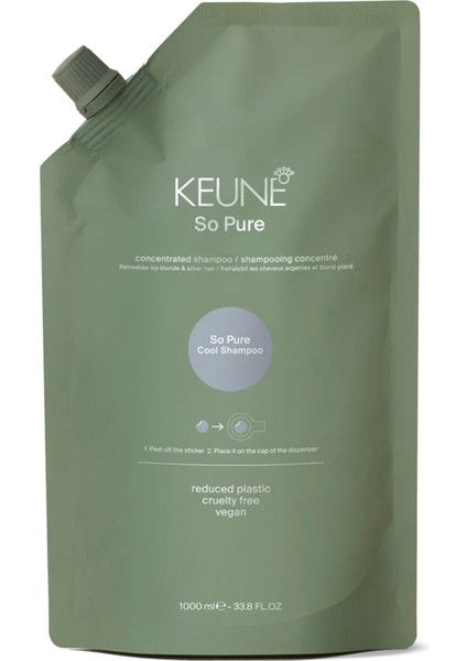So Pure Cool Sarı Gri Saçlar Için Gümüş Refill Şampuan 1000 ml