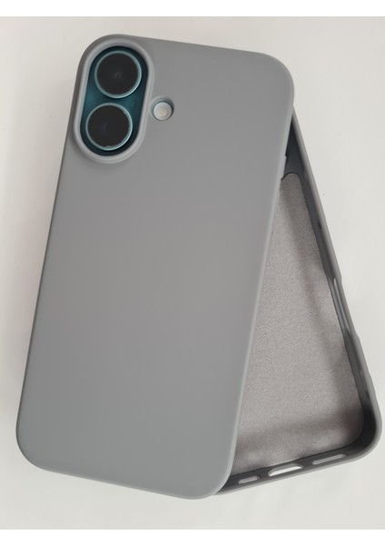 İphone 16 Plus İle Uyumlu LOGOSUZ İçi Kadife Esnek Silikon Lansman Kılıf