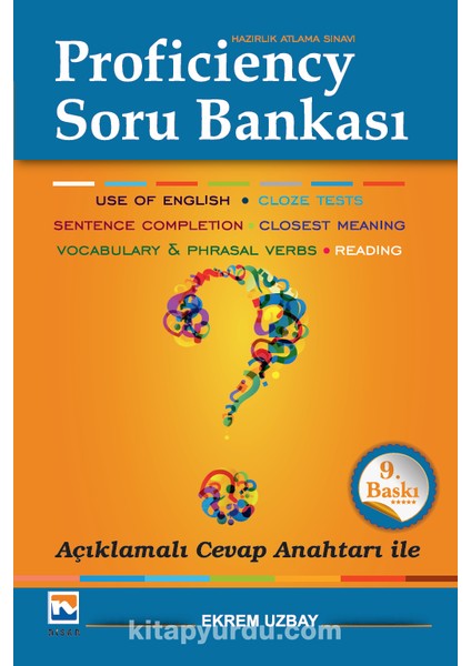 Proficiency Hazırlık Atlama Sınavı Soru Bankası Açıklamalı Cevap Anahtarı ile