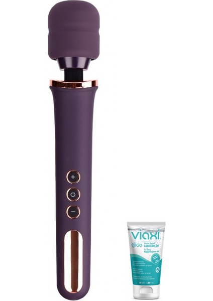 10 Farklı Titreşim Moduna Sahip Mor Masaj Vibratör Aleti+Jel