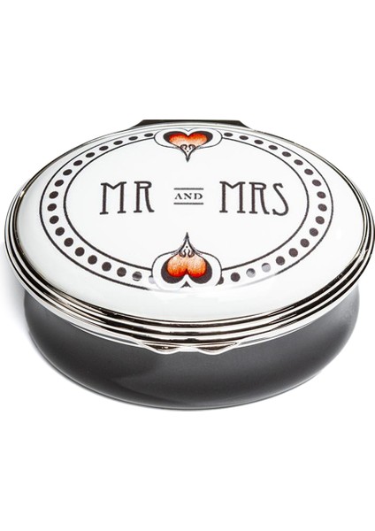 Mr & Mrs Gümüş Montajlı Dekoratif Kutu