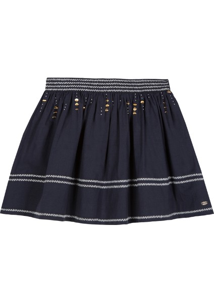 Lacivert Kız Çocuk Kloş Etek