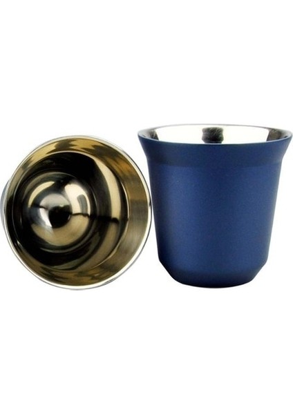 Espresso Kupalar 80Ml, Paslanmaz Çelik Espresso Bardaklar, Yalıtımlı Çay Kahve Kupalar Çift Duvar Kupaları Bulaşık Makinesi Güvenli | Kupalar (Mavi) (Yurt Dışından) modelleri